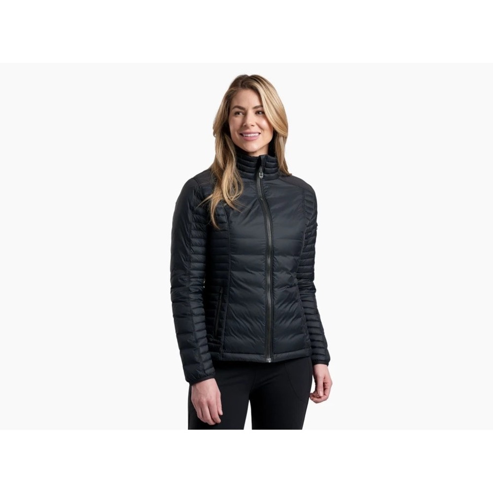 KUHL Spyfire 800 Fill‎ Down Jacket Women Small Black Puffer Warm Hike NWTO $260